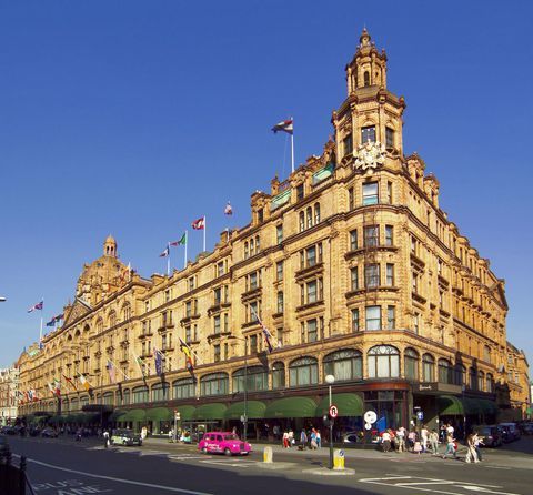 Exteriér obchodného domu Harrods, Knightsbridge, Londýn