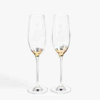 Šampanská flauta na šampanské John Lewis & Partners, 240 ml, číra / zlatá
