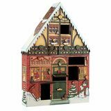 Vianočný dom drevený adventný kalendár
