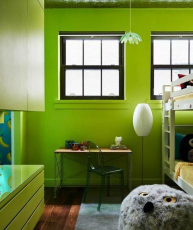 zelená detská izba navrhnutá Courtney mcleod