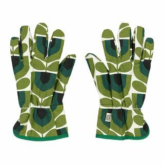 Zelené potlačené zalievacie rukavice
