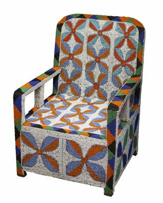 Yoruba Beaded Throne Chair I.