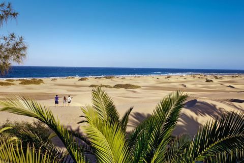 Piesočné duny Maspalomas, Gran Canaria, Kanárske ostrovy, Španielsko