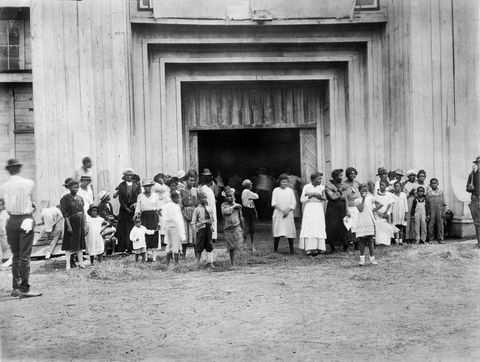 vchod do utečeneckého tábora na spravodlivých dôvodoch po nepokojoch v závode, Tulsa, Oklahoma, USA, Americká národná zbierka fotografií Červeného kríža, jún 1921