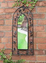 ChoicefullBargain Enchanted Metal Frame Arched Garden Mirror