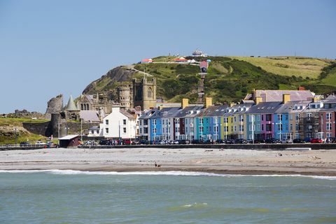 Aberystwythské more, Wales, Veľká Británia.