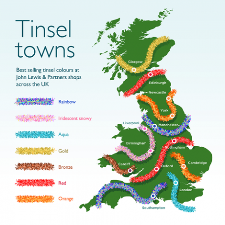 Mapa miest pozlátka John Lewis