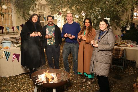 na obrázku l r kirstie allsopp, ryan chetiyawardana, mat chaloner, ravinder bhogal a harriet shaw