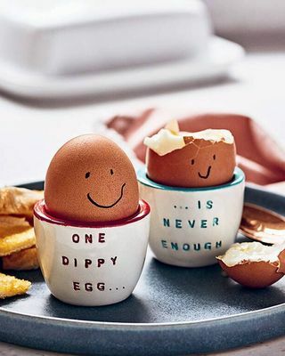 Personalizované dvojice keramických pohárov na vajíčka