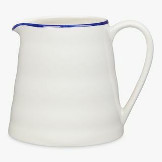 Harbour Blue Rim Jug, WhiteBlue, 750 ml