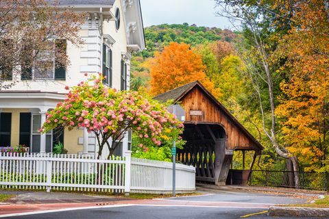 woodstock, vermont stredný krytý most