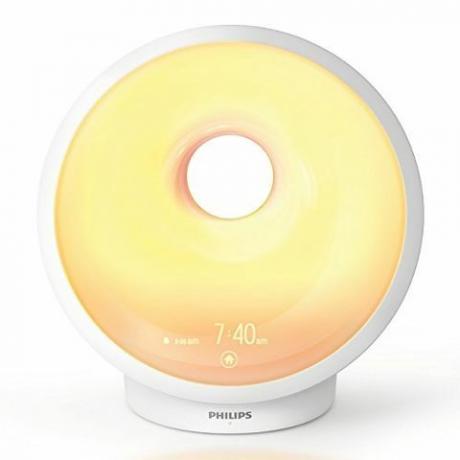 Philips Somneo Sunrise Prebudenie a spánkové svetlo s budíkom Sunrise Alarm a Sunset Fadeing Night Light, White HF3650 / 60