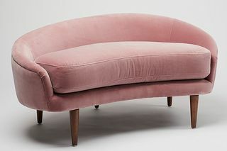 Pohovka Luna Dusty Pink Velvet Loveseat