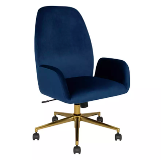 Kancelárska stolička Clarice Velvet - modrá