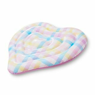 Nafukovací vodný plavák Rainbow Gingham Heart