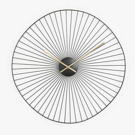 Kovové analógové nástenné hodiny organického tvaru, 60 cm, čierne