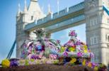 Korunovačné klenoty vyrobené z 2 500 kvetín k 90. ​​narodeninám kráľovnej