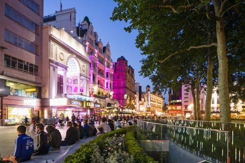 Pohľad na Leicester Square, West End