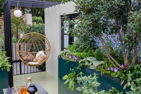 chelsea flower show 2021 sky Sanctuary balkónová záhrada navrhnutá michaelom coleym