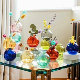Bublinková stohovateľná sklenená váza