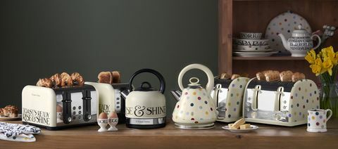 Emma Bridgewater x Russell Hobbs hriankovač a rýchlovarná kanvica spolupráce malých kuchynských spotrebičov