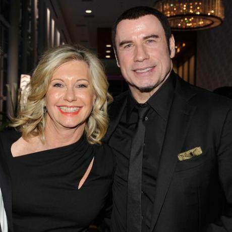 Olivia Newton-John a John Travolta na galavečeri G'day USA Black Tie Gala v roku 2013