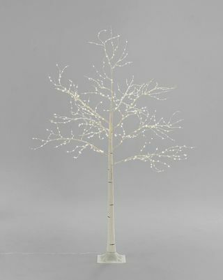 Predsvietený brezový vetvička, čistá biela, 6 stôp