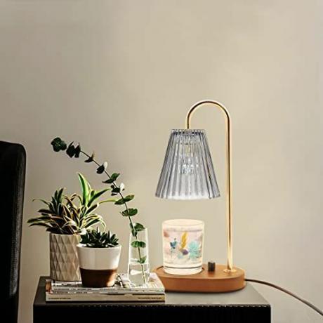 Stmievateľná stolová lampa s ohrievačom sviečok 