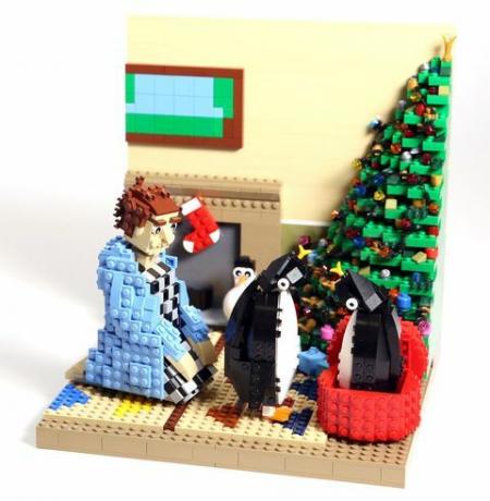 Vianočné inzeráty Johna Lewisa znovu vytvorené pomocou tehál LEGO.