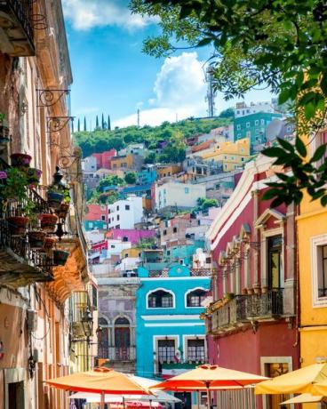 Guanajuato farebné ulice Mexika