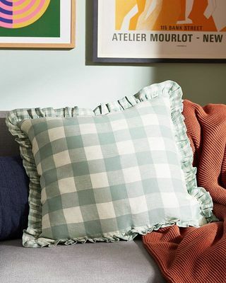 ANYDAY Gingham Check Cushion