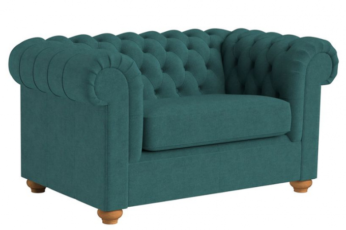 Debenhams - velúrové 'Chesterfield' loveseat