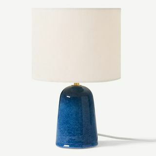 Nooby stolná lampa, modrá reaktívna glazovaná keramika
