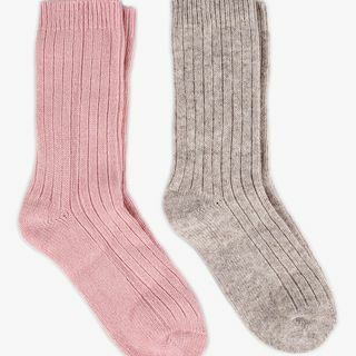 Totes Cashmere Blend členkové ponožky, balenie 2 ks, šedoružové