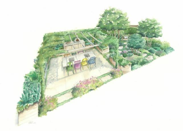chelsea flower show 2023 london square community garden navrhnutá Jamesom Smithom
