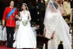 Kráľovské svadobné šaty Meghan Markle v porovnaní so svadobnými šatami Kate Middleton