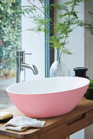 ružové umývadlo do kúpeľne trendy pre rok 2021