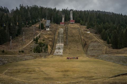 skokanský mostík pri Sarajeve