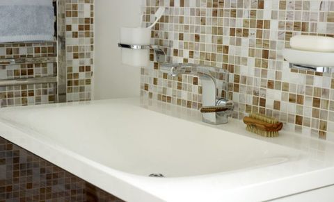 mozaikové kúpeľni, umývadlo