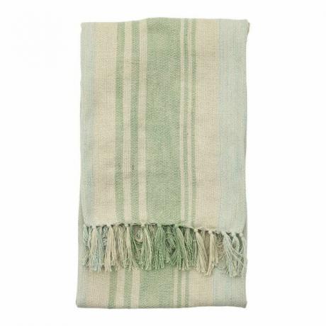 Rubia Stripe Throw v zelenej farbe