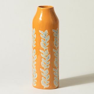 Oranžová keramická váza Clementina