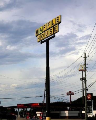 Birmingham, Al July 5 waffle house restaurant signage in Birmingham, Alabama on July 5, 2018 photo by Raymond Boydgetty Images