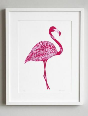 Pink Flamingo od Kath Edwards, Artfinder